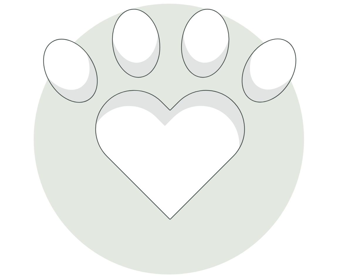 Heart / paw print icon